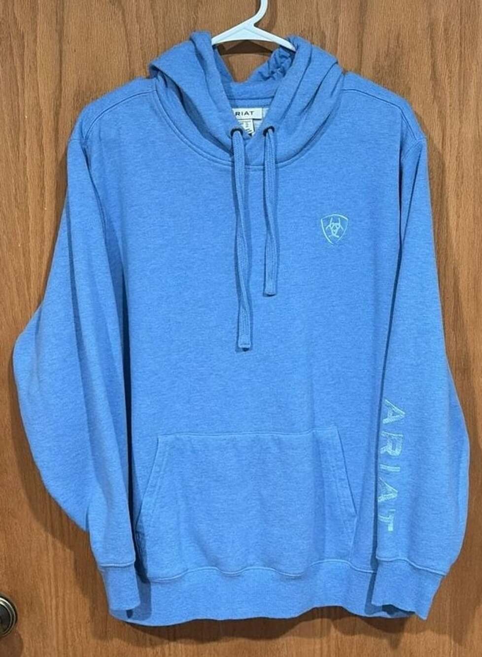 Ariat Logo Hoodie Size XL Blue Heather Sweatshirt